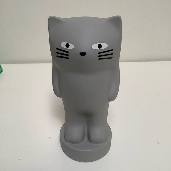 Kam Kam Cat Coin Bank Stands 7/5 Inches Tall in Cool Cat Gray Save With … - Picture 5 of 6